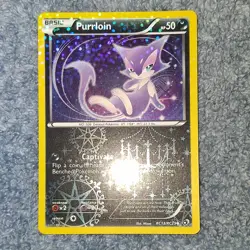 Pokemon Purrloin RC13/RC25 Legendary Treasures Basic Holo Card - Image 1