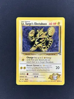 Lt. Surge's Electabuzz 27/132 Gym Heroes Basic 60 HP Regular Pokemon Card - Image 1