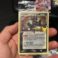 Pokemon Greninja Gold Star SWSH144 Celebrations Black Star Promo Card Sealed - Image 1