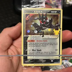 Pokemon Greninja Gold Star SWSH144 Celebrations Black Star Promo Card Sealed - Image 2