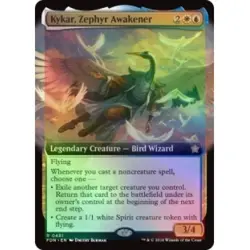 FOIL KYKAR, ZEPHYR AWAKENER (EXTENDED ART) X4 Foundations FDN Magic MTG CARD - Image 1