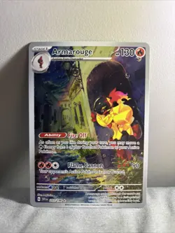 Pokemon TCG Armarouge Scarlet & Violet Holo Illustration Card 203/198 Base Set - Image 1