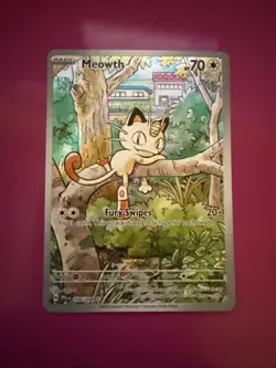 Meowth 106/094 Full Art NM/M Phantasmal Flames Pokemon Card - Image 1