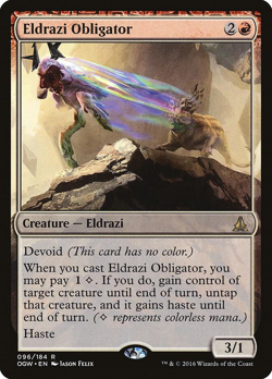 MTG Magic 1x Eldrazi Obligator (M/NM) Oath of Gatewatch - Image 1