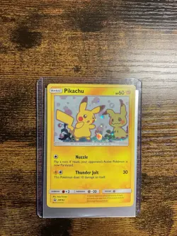 Pokemon TCG Pikachu SM162 Promo Team-Up Blister LP Swirl - Image 1