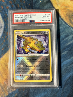 Pokemon TCG - Radiant Steelix 124/196 Lost Origin PSA 10 - Image 1