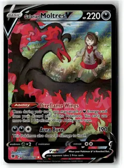 Galarian Moltres V ⭐ TG20/TG30 Holo Astral Radiance Trainer Gallery Pokemon NM - Image 1