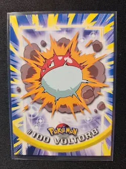 Voltorb #100 Pokemon Topps TV Animation Series 2 Blue Label - Image 1