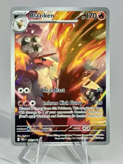 Pokemon TCG Pokemon Blaziken Illustration rare #192 NM Pack Fresh - Image 1