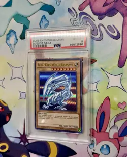2017 Yugioh PSA 8 NM-MT Blue-Eyes White Dragon DUSA-EN043 Ultra Rare 1st Ed - Image 2