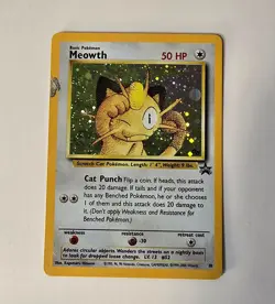 Meowth #10 Holo WOTC Black Star GB Game Boy Promo Stamp 1999 Pokemon Card TCG - Image 1