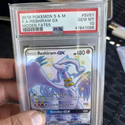 PSA 10 GEM MT - RESHIRAM GX Card SV51/SV94 Pokemon TCG Hidden Fates Shiny Vault - Image 2