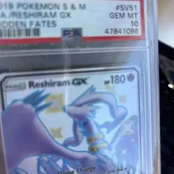 PSA 10 GEM MT - RESHIRAM GX Card SV51/SV94 Pokemon TCG Hidden Fates Shiny Vault - Image 3