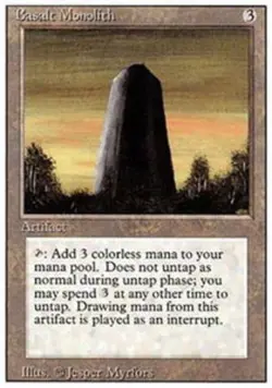 1 x Basalt Monolith - Revised Edition - Heavy Play - MTG - Image 1