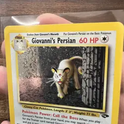 Pokemon TCG Giovanni's Persian 8/132 Gym Challenge Unlimited Holo MP - Image 4