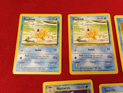 Pokemon Base Set 1999 Water Cards Lot Of 7 Wartortle-Squirtle-Magikarp-Staryu - Image 2