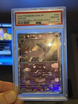 MASTER BALL PSA 10 ESPEON 062/187 SV8a Terastal Festival 2024 Japanese Pokemon - Image 2