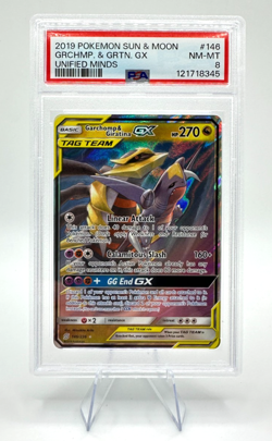 2019 Pokemon Sun & Moon Unified Minds Garchomp & Giratina GX #146 | PSA 8 NM-MT - Image 1