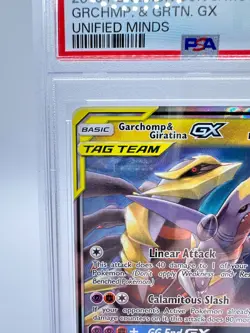 2019 Pokemon Sun & Moon Unified Minds Garchomp & Giratina GX #146 | PSA 8 NM-MT - Image 2