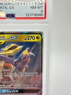 2019 Pokemon Sun & Moon Unified Minds Garchomp & Giratina GX #146 | PSA 8 NM-MT - Image 3