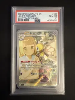 2025 Pokemon JTG EN LILLIE’S RIBOMBEE ILLUSTRATION RARE #164 PSA GEM MT 10 - Image 1