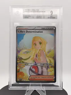 Pokemon Lillie's Determination 184/132 Me01: Mega Evolution Holo BGS 9 - Image 1