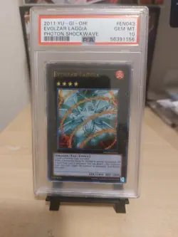 2011 YU-GI-OH! EVOLZAR LAGGIA PHOTON SHOCKWAVE PSA 10 SLAB - Image 1