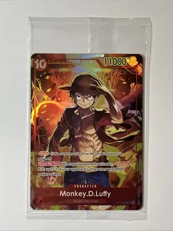 One Piece Monkey D. Luffy Sealed Promo Card ST10-006 Super Rare Treasure Booster - Image 1