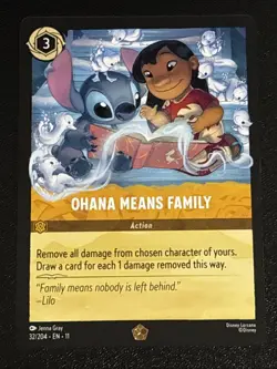 Disney Lorcana Winterspell Ohana Means Family 32/204 NM Legendary - Image 1