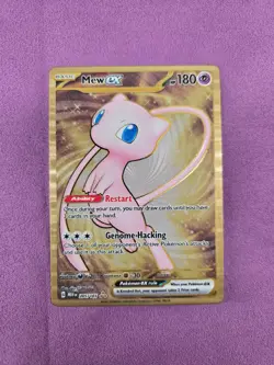 Mew ex 205/165 Pokemon 151 Secret Rare Metal Card NM - Image 1