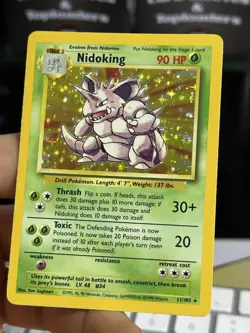 #4 Nidoking 11/102 Base Set 1999 Holo Rare WOTC Pokemon Card TCG - Image 4