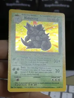 #4 Nidoking 11/102 Base Set 1999 Holo Rare WOTC Pokemon Card TCG - Image 5
