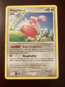 Happiny 76/127 Platinum Common 2009 Pokemon TCG Card NM - Image 1