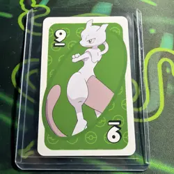 Mewtwo GREEN #9 Pokemon Mattel Japanese UNO Card NM/MINT - Image 1
