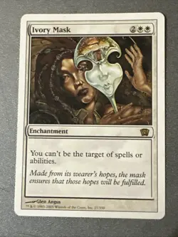 Ivory Mask X2 8th Edition Ex Condition See Pics Front/back - Image 2