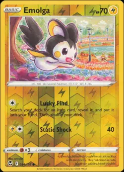 Pokemon - Emolga #054/195 - SWSH12: Silver Tempest Reverse Holo - Image 1