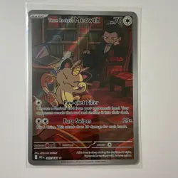 Pokemon Team Rocket's Meowth Illustration Rare Holo 203/182 DRI Basic 70 HP - Image 1