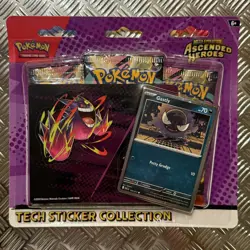 Pokemon TCG Mega Evolutions Ascending Heroes Gastly Tech Sticker NEW & SEALED - Image 1
