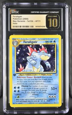 Pokemon TCG Feraligatr Neo Genesis 4/111 First Edition CGC Pristine - Image 1