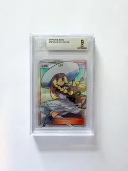 2017 Pokemon Sun & Moon, Full Art Lillie #147 Ultra Rare BGS 9 MINT - Image 1