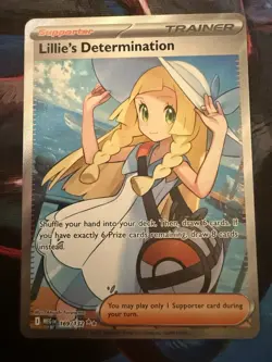 Lillie's Determination 169/132 Pokemon Me01: Mega Evolution Ultra Rare NM Mint - Image 1