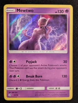 Mewtwo 12/18 Detective Pikachu Pokemon TCG NM - Image 1