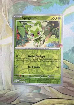 Sprigatito 012/193 - Pokemon Horizons Stamped Promo REVERSE Holo NM - Image 1