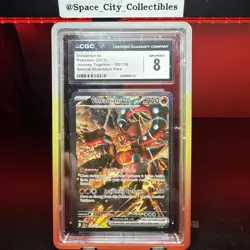 Pokemon TCG Volcanion Ex 182/159 Journey Together 2025 CGC 8 - Image 1