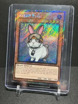 Rescue Rabbit RA02-EN008 1st Edition Platinum Secret Rare Yu-Gi-Oh! NM/M - Image 1
