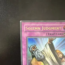 Solemn Judgment Yu-Gi-Oh! Ultra Rare Unlimited Metal Raiders MRD-EN127 Trap - Image 3