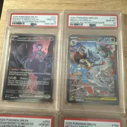 Pokemon TCG Multiple Random Cards. Mewtwo Sir. Lapras. Meowth. Lucario PSA 10 - Image 1