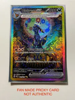 Umbreon Ex 161/131 Special Illustration SIR Prismatic Sunbreon DIY Fan Art Card - Image 1