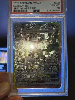 PSA 10 Leafeon ex SAR Terastal Festival 200/187 sv8a 2024 Japanese Pokemon Card - Image 2
