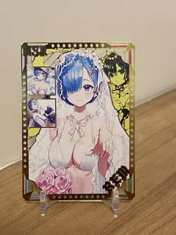 Rem 165/200 - Goddess Story Custom Anime Waifu Doujin Gold Metal Card - Image 1
